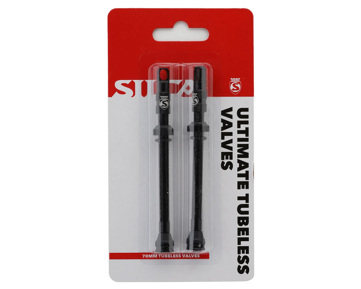 Silca Ultimate Tubeless Presta Valves (Black) (70mm) (Pair)